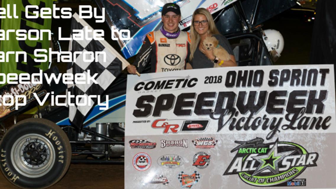 Bell gets by Larson late to score Cometic Gasket Ohio Sprint Speedweek presented by C&amp;R Racing victory at Sharon Speedway