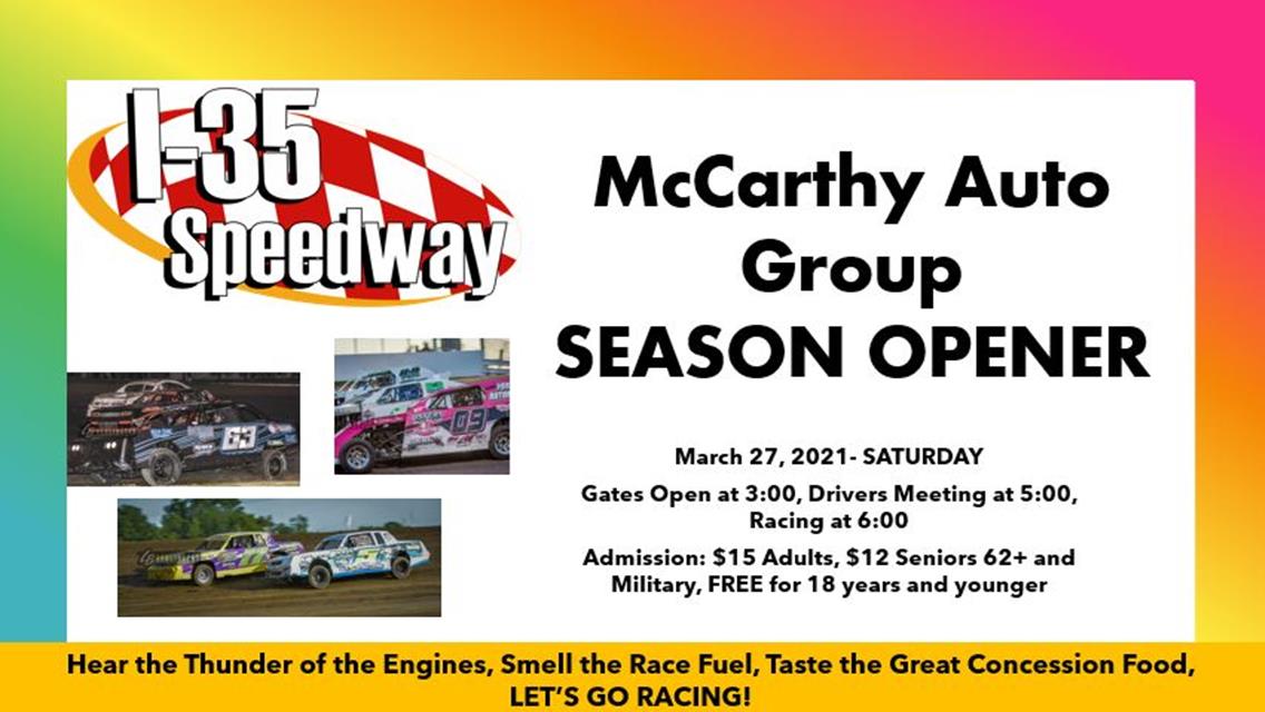 McCarthy Auto Group Season Opener March 27