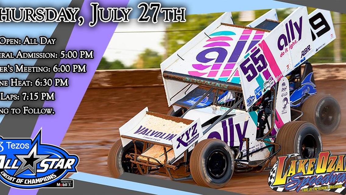 All-Star Circuit Of Champions Ready For Lake Ozark Speedway July 27 Return