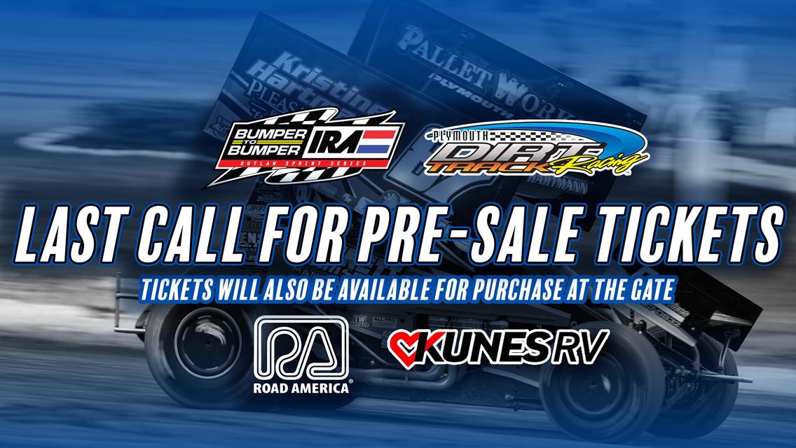 Last Call for Pre-Sale Tickets for Road America Challenge Presented by Kunes RV