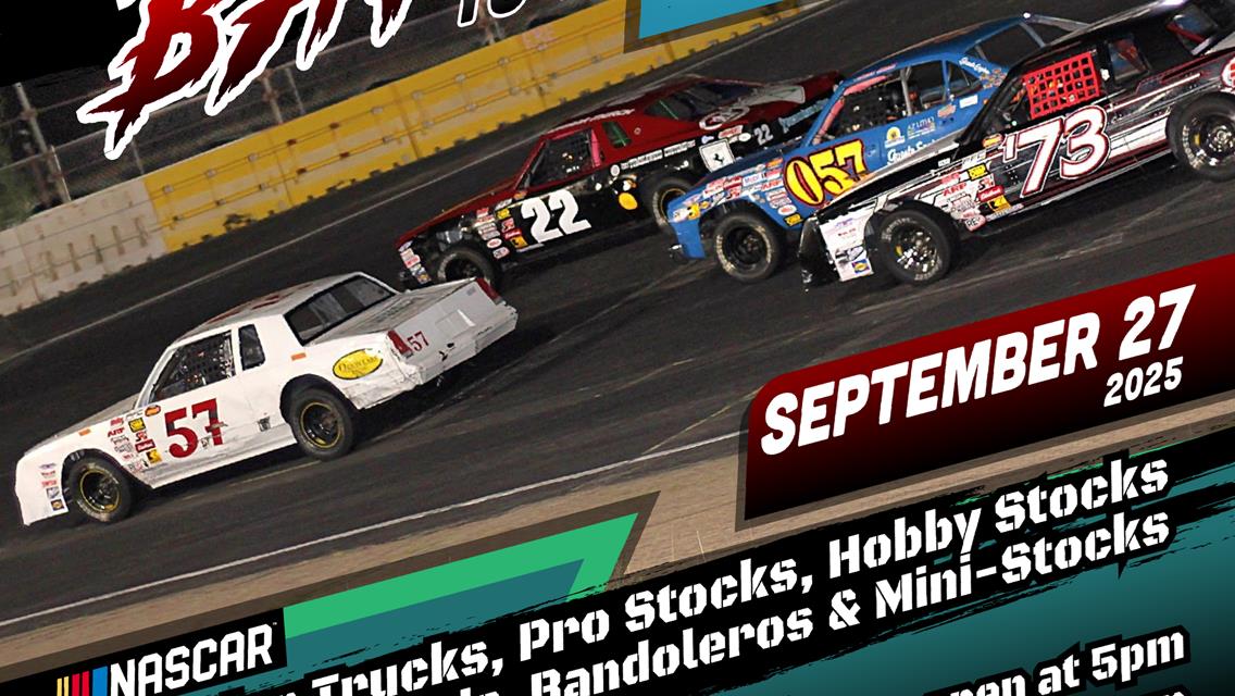 September 27- Bad to the Bone- Presented by Allegra and Torco Fuels