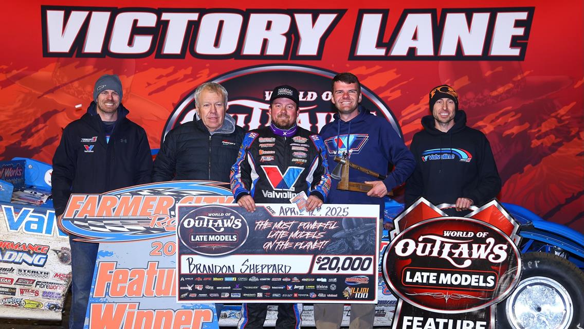 Farmer City Raceway (Farmer City, IL) – World of Outlaws Late Model Series – Illini 100 – April 11th-12th, 2025. (Josh James Artwork)