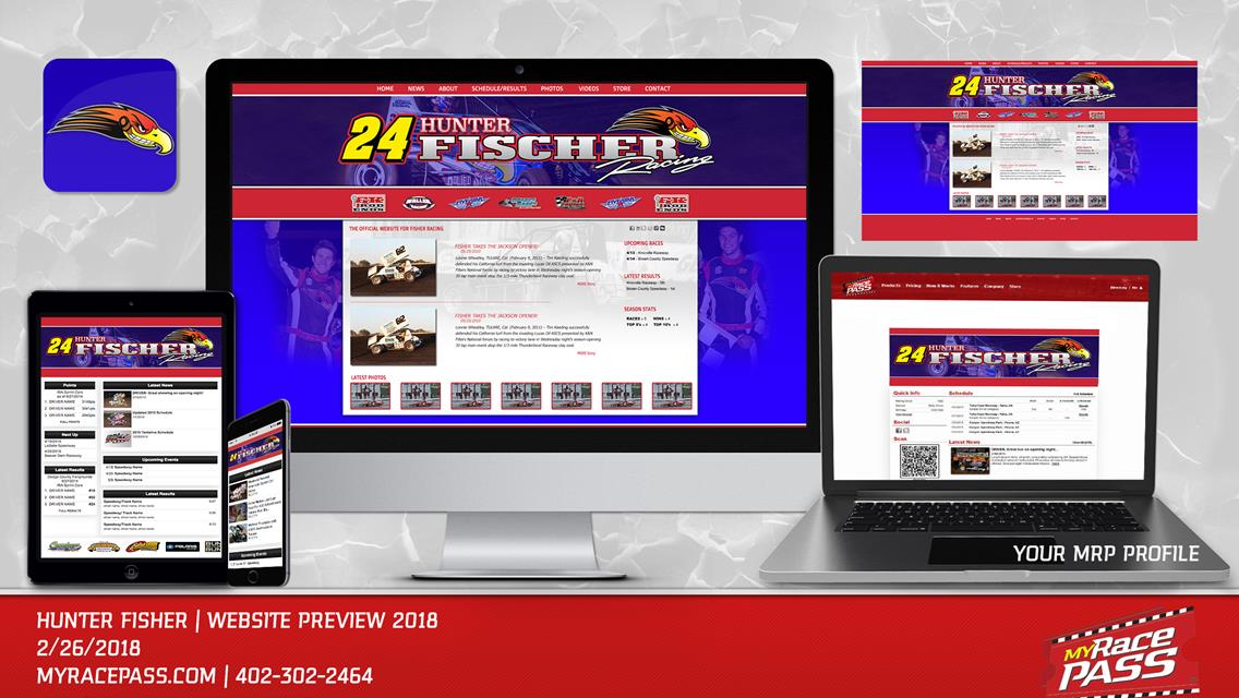 MyRacePass Establishes New Driver Website for Hunter Fischer