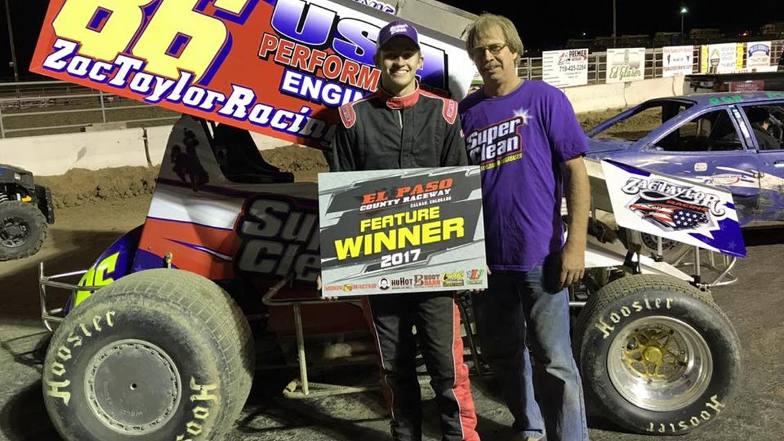 Taylor Scores First Sprint Car Victory of Season, Finishes Third in Midget