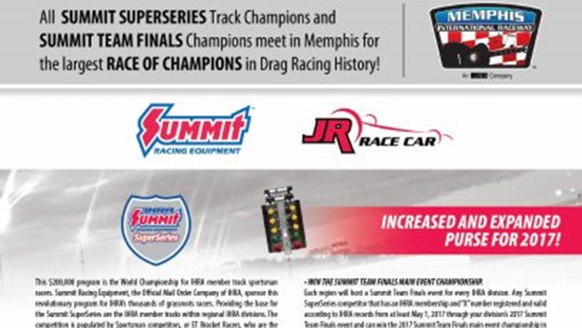 IHRA Announcement for 2017