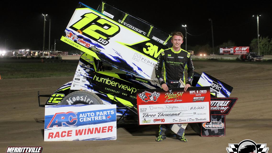 DRYDEN DOMINANT, MCPHERSON CLOSES OUT STOCK CAR SEASON AT MERRITTVILLE