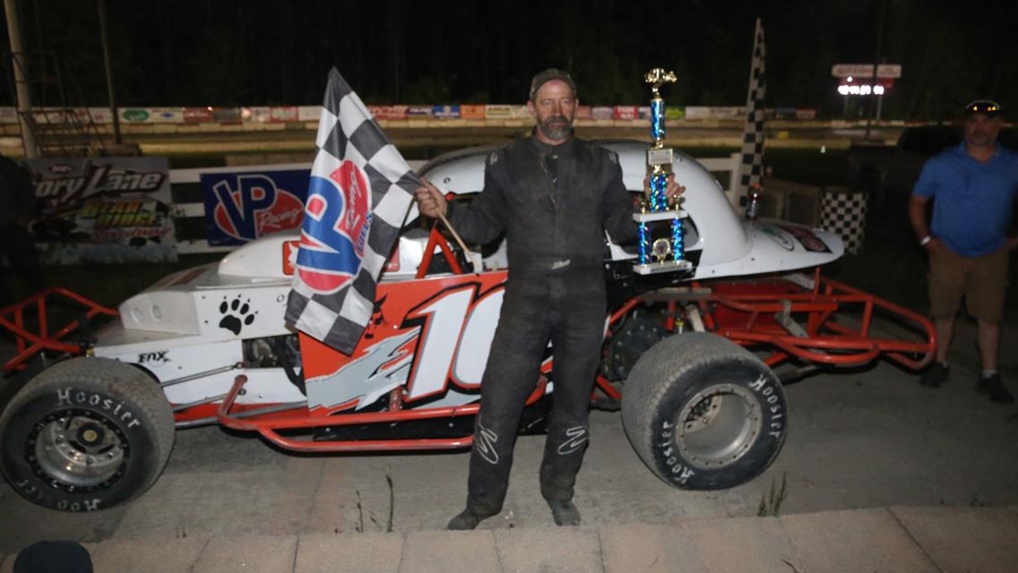 Robert Tucker wins in the Sabil & Sons DIRTcar Sportsman Modifieds Terry Williams gets it done in the Wells River Chevrolet DIRTcar Sportsman Coupes