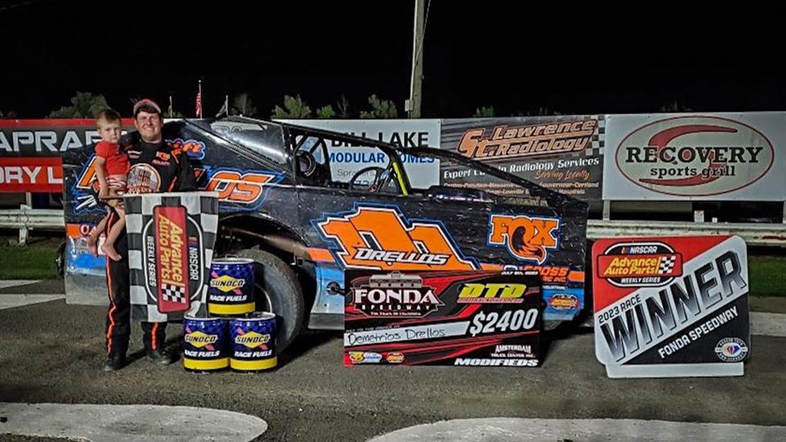 DRELLOS WINS FIRST OF THE SEASON AT FONDA â€“ RJ SWEEPS BILL AG MATCH RACES ON THE WAY TO A $4451 PAYOFF FOR 10 LAPS RUN