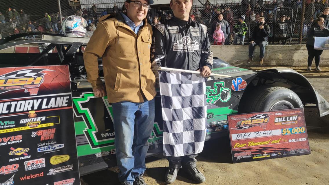 MAX BLAIR OPENS 2025 FLYNN'S TIRE/GUNTER'S HONEY TOURING SERIES SEASON WITH HIS 1ST “BILL LAW MEMORIAL” WIN WORTH $4,000 AS A STATELINE RECORD 49 HOVI