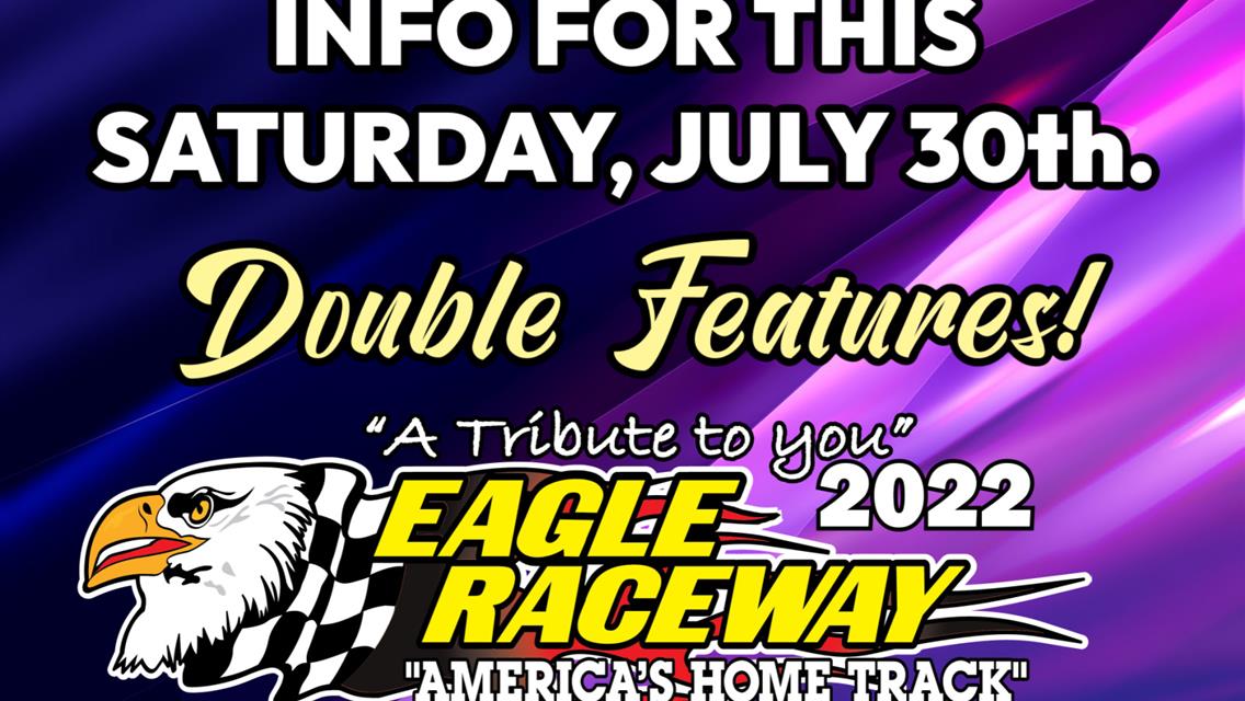 July 23rd&#39;s event was rained out after the heats, Double Features on July 30th!