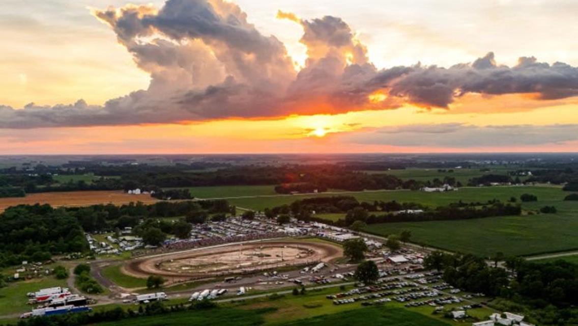 Saturday&#39;s night sunset at Oakshade Raceway for the track&#39;s annual Birthday Race.