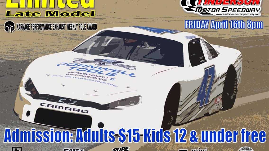 NEXT EVENT: Limited Late Model Friday April 16th 8pm