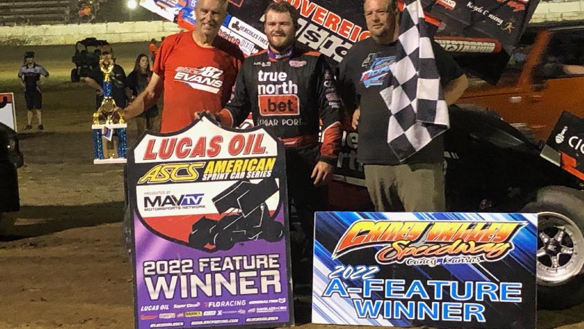 Dylan Westbrook Sails To Lucas Oil ASCS Win At Caney Valley Speedway