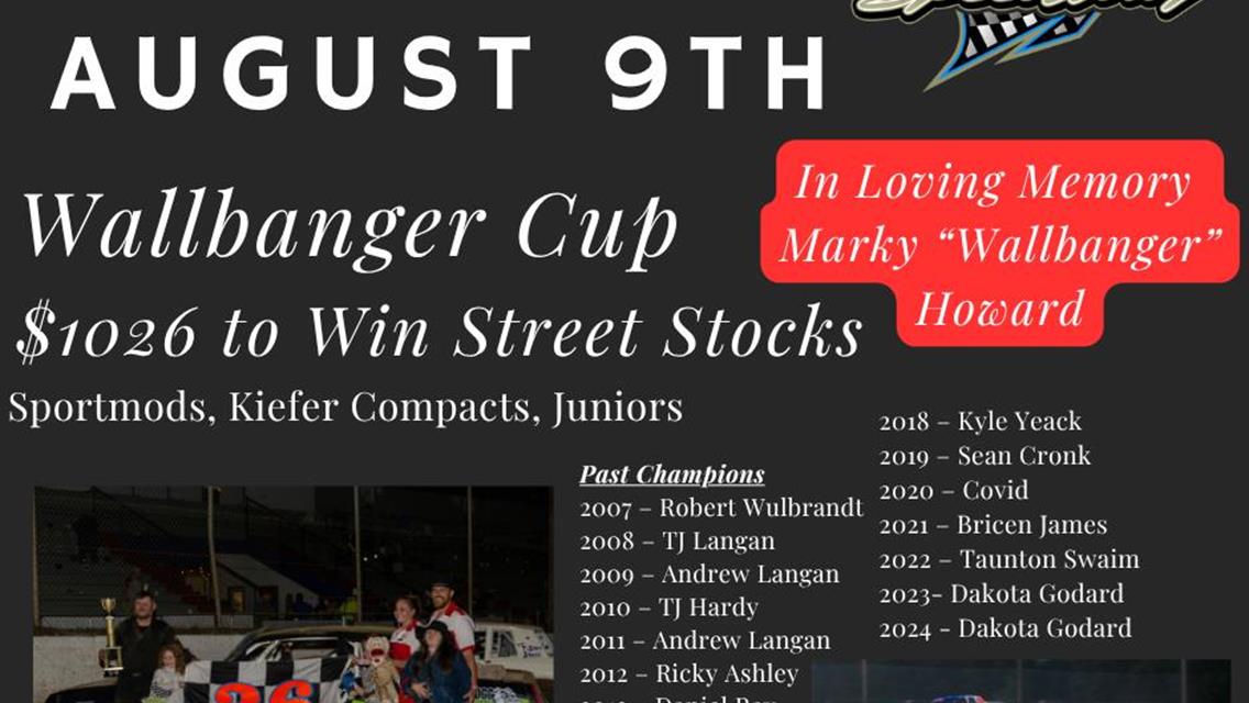 FRIDAY NIGHT KART RACES &amp; SAT, AUG 9TH IS WALLBANGER CUP