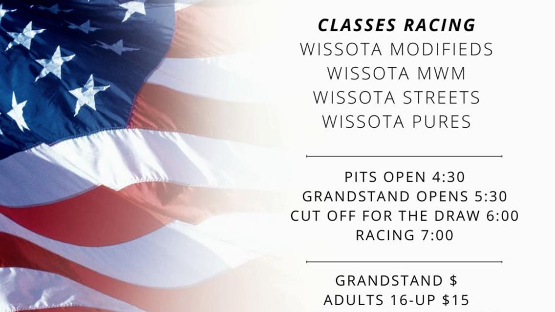 July 20th Wissota Modified, Wissota MWM, Wissota Streets and Wissota Pure Stocks