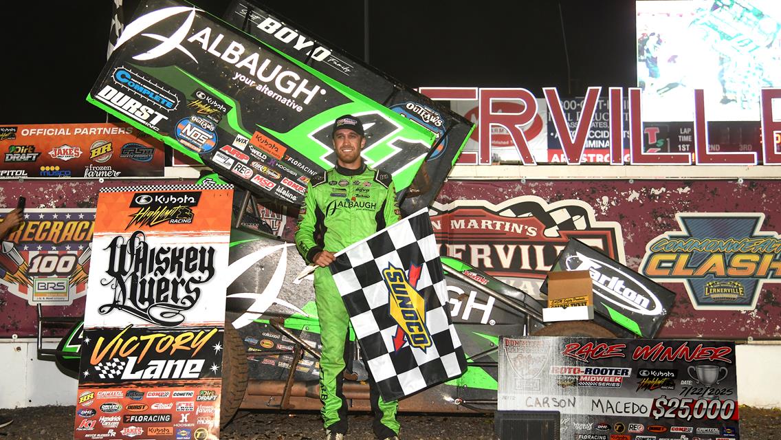 LAST-MINUTE MONEY-MAKER: Carson Macedo and Jason Johnson Racing Make Lernerville's $25,000 Silver Cup Their First High Limit