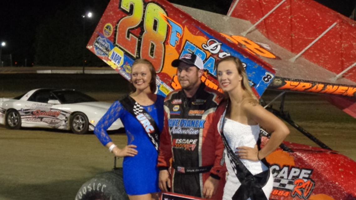 DAVIE FRANEK CATCHES CURT MICHAEL TO WIN IN URC SPRINTS