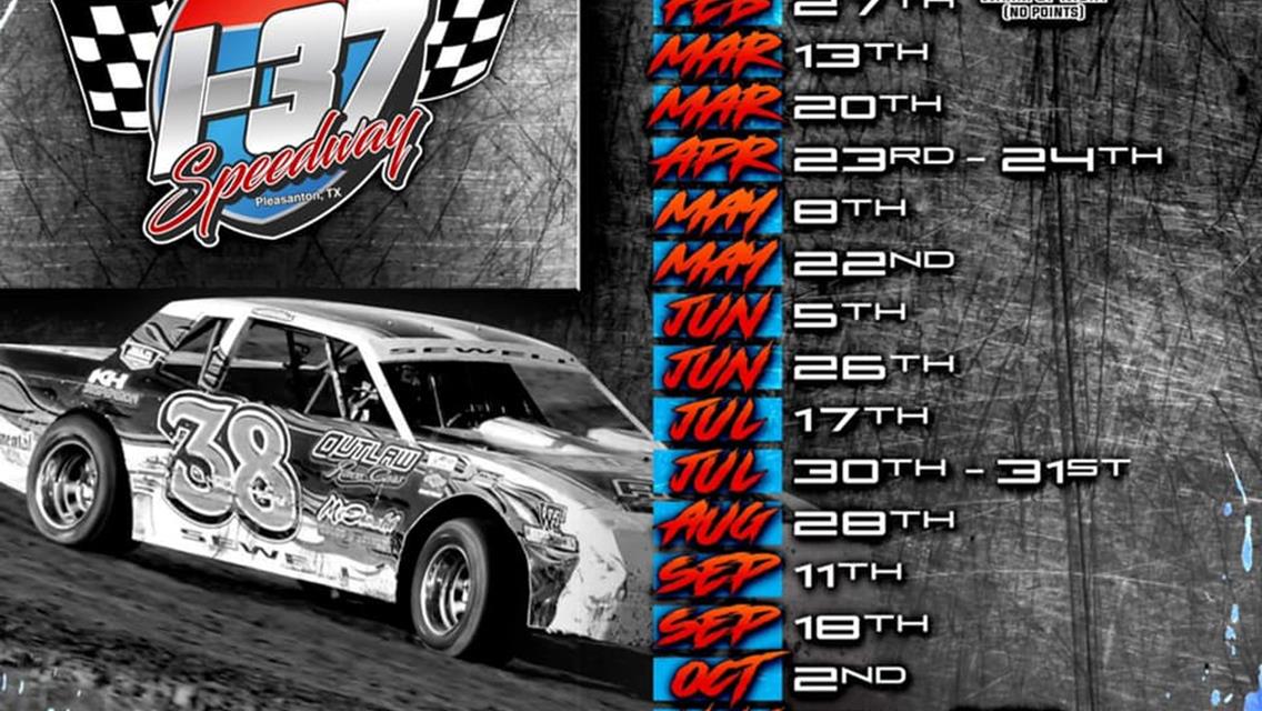 I-37 Speedway 2021 Schedule Released