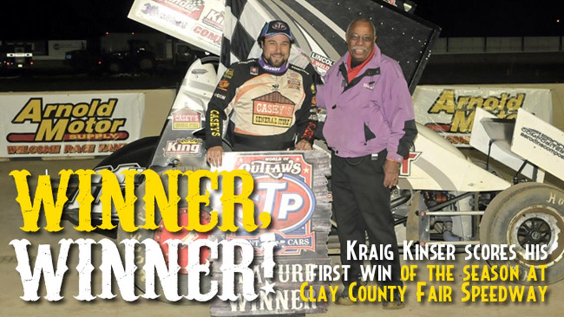 Kraig Kinser a Winner at Clay County Fair Speedway