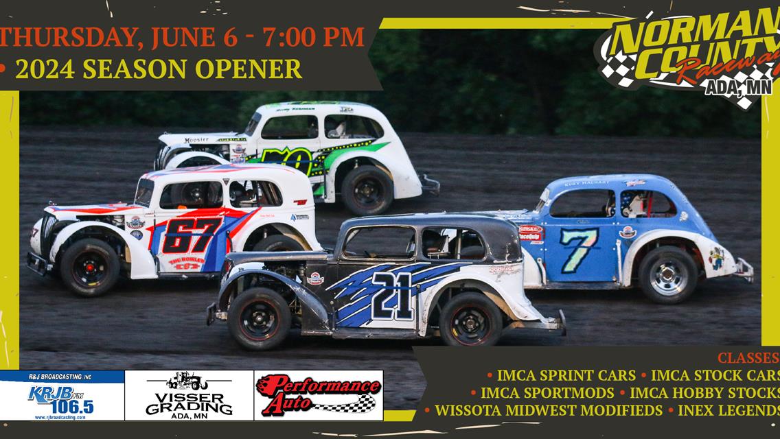 NEXT RACE: Thursday, June 6 - 2024 Season Opener