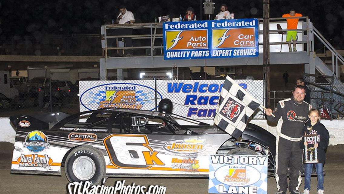 Michael Kloos, Nick Hoffman, Jeff LeBaube, Patrick Hawkins &amp; Joe Laws take wins at Federated Auto Parts Raceway at I-55!