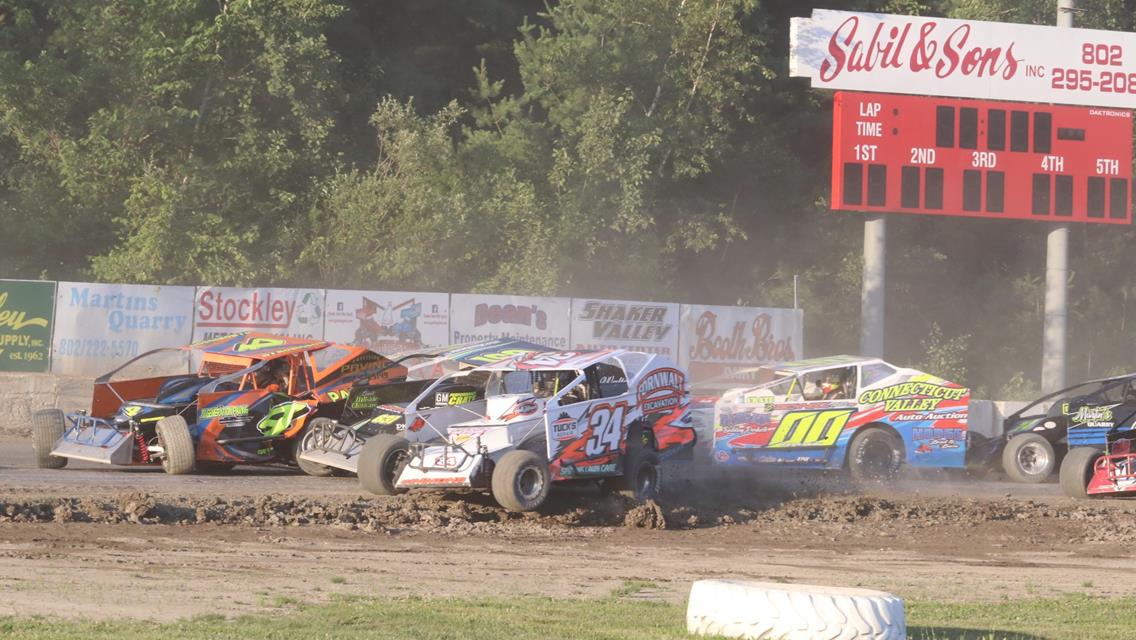 Jason Gray back on top as overall winner in the DIRTcar Sabil &amp; Sons Sportsman Modifieds Madness Travis Burroughs first time winner in the Peanuts Aut