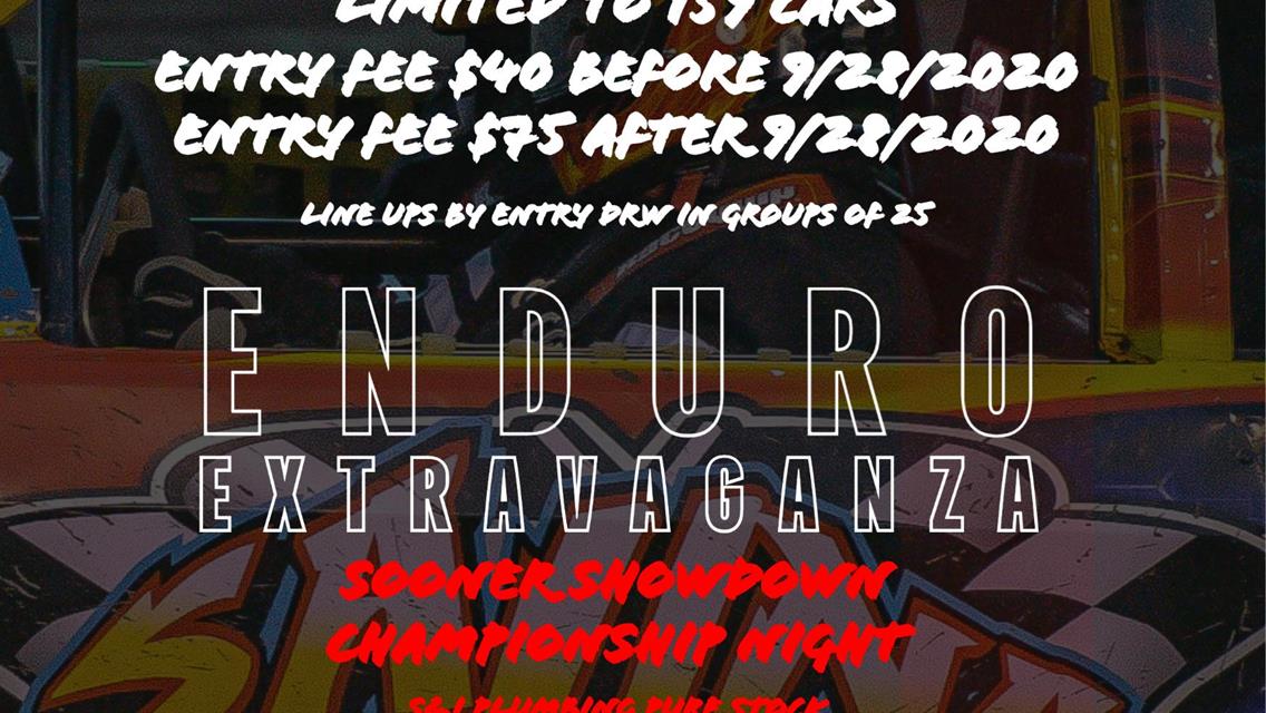 10/10/20 Championship Race, 220 Lap $2K to Win Enduro Race, Decorate Your Pit Contest and Pumpkin Patch for the Kids