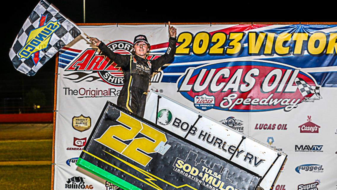 Teenager Moran leads wire-to-wire for OCRS POWRi 305 Sprint win in Thursday Night Madness at Lucas Oil Speedway