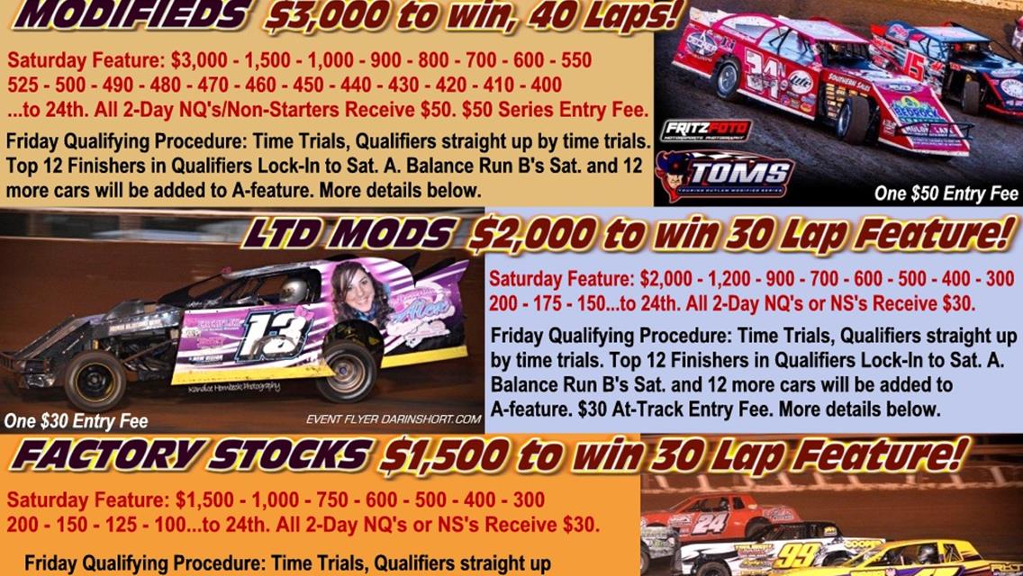 THIS FRI/SAT OCTOBER 13th &amp; 14th it&#39;s the LONESTAR SPEEDWAY ARMADILLO NATIONALS - and the best short track racers in the region will be here!