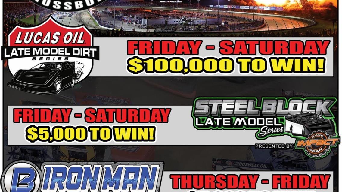 Brucebilt Performance Parts Iron-Man Modified Series/DIRTcar Racing Modifieds $5,000 to win at Eldora Speedway for 43rd Annual Dirt Track World Champi
