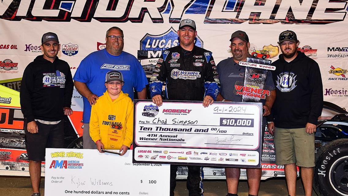 Chad Simpson Captures $10,000 Pay Day With Wiener Nationals Victory