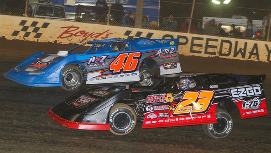 Fifth-place finish at Boyd&#39;s Speedway
