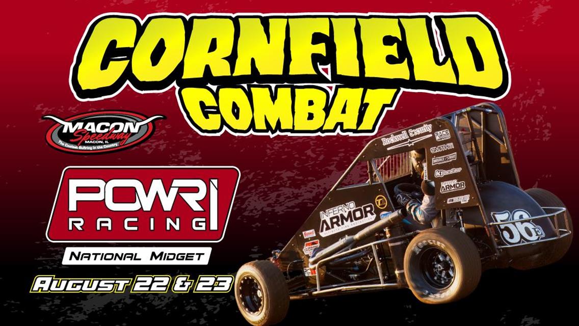 POWRi National Midget League Gears Up for ‘Cornfield Combat’ at Macon Speedway