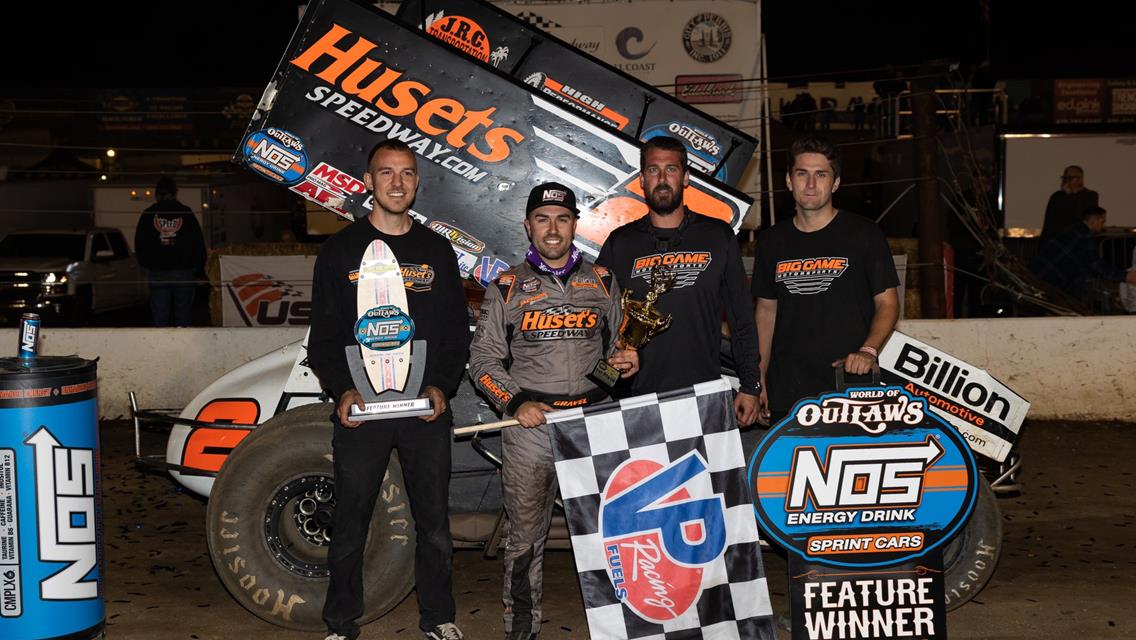 Big Game Motorsports and Gravel Battle Back to Earn World of Outlaws Win at Perris Auto Speedway