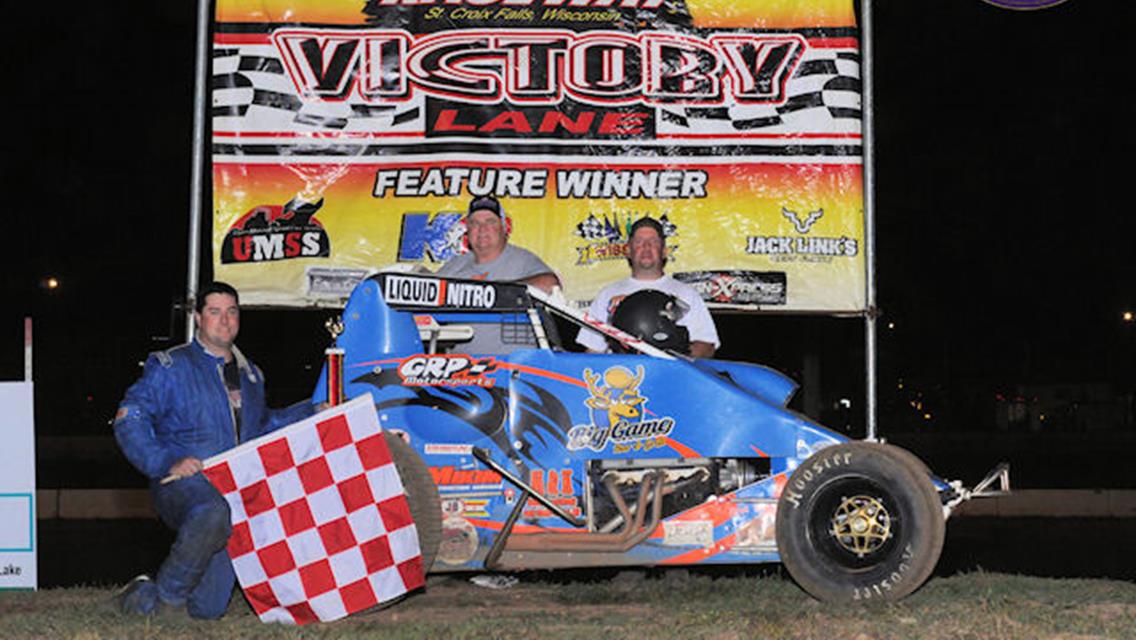 Rob Caho Jr and crew in Victory Lane at SCVR August 9.