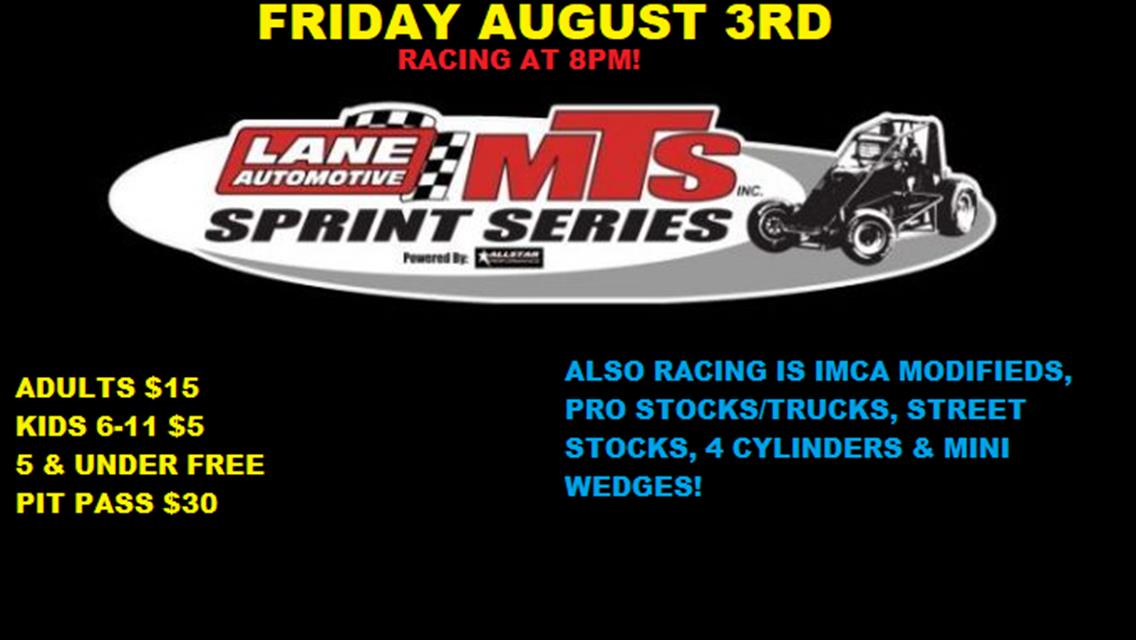 FRIDAY AUGUST 3RD WE ARE RACING!!!!