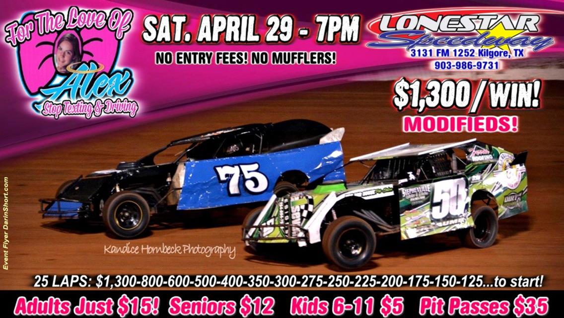 IT&#39;S AWESOME APRIL at LONESTAR SPEEDWAY! 3 HUGE EVENTS: APR 1, 22 &amp; 29!