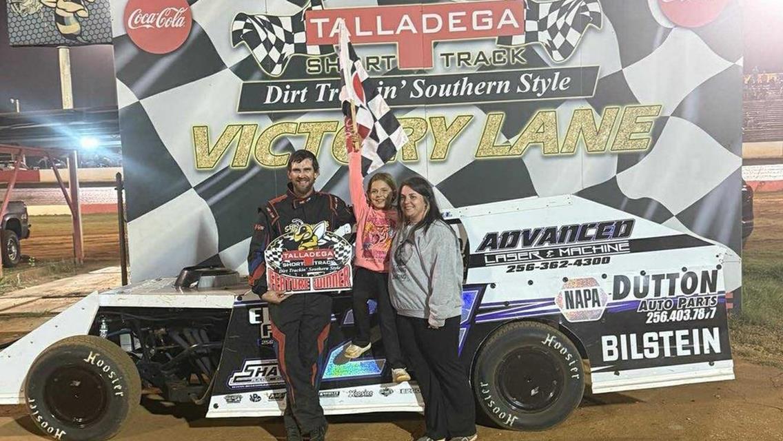 Michael Isbell captured the checkered flag during the Labor Day Bash at Talladega Short Track on Sunday, August 31.