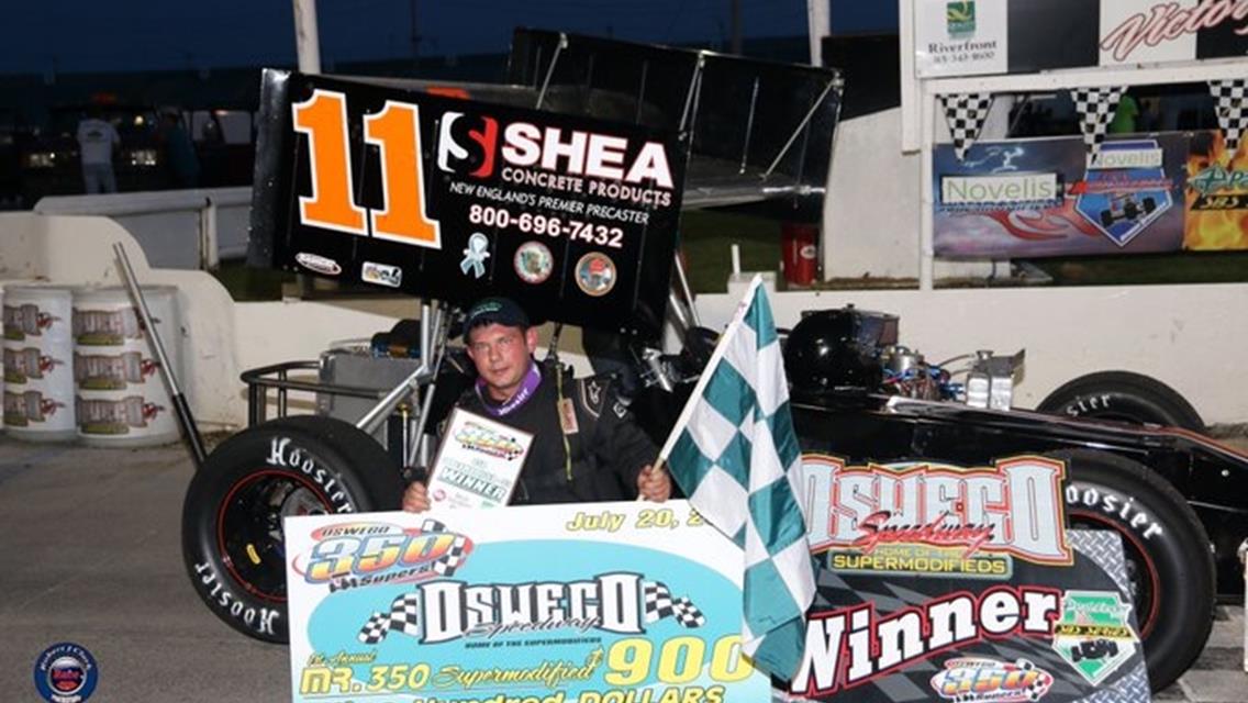 Steve Duphily Makes It Two for Two in Oswego’s 350 Supermodified Ranks