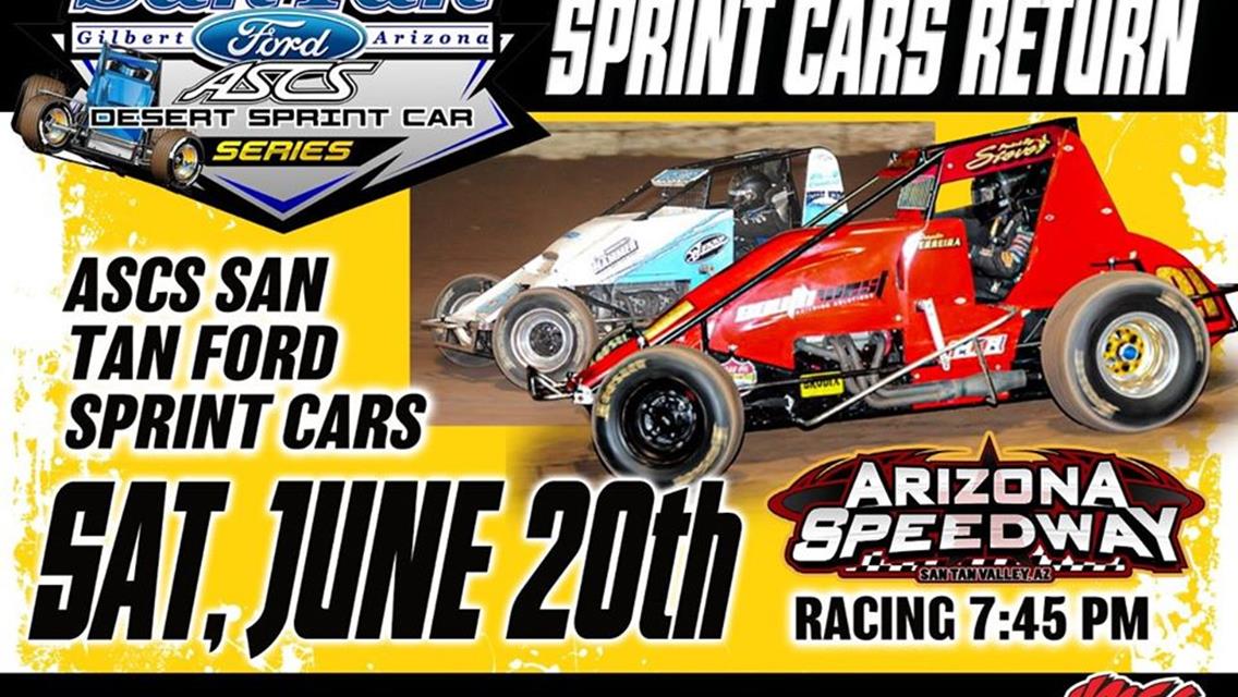 San Tan Ford ASCS Desert Non-Wing Returns To Arizona Speedway This Saturday