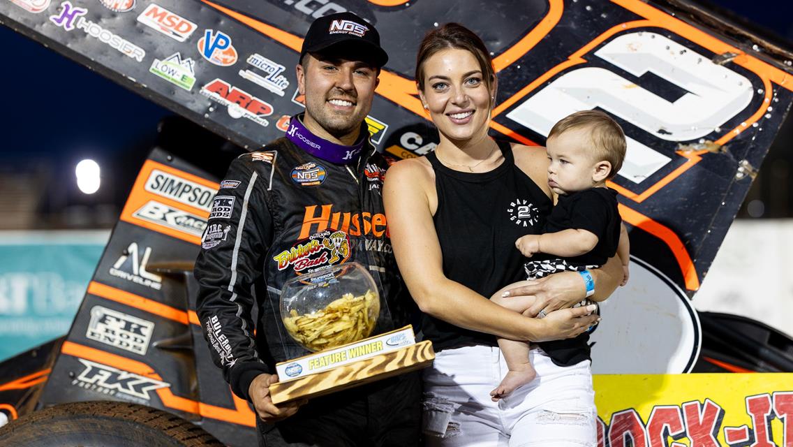 Big Game Motorsports and Gravel Record World of Outlaws Win During Long-Awaited Return to BAPS Motor Speedway