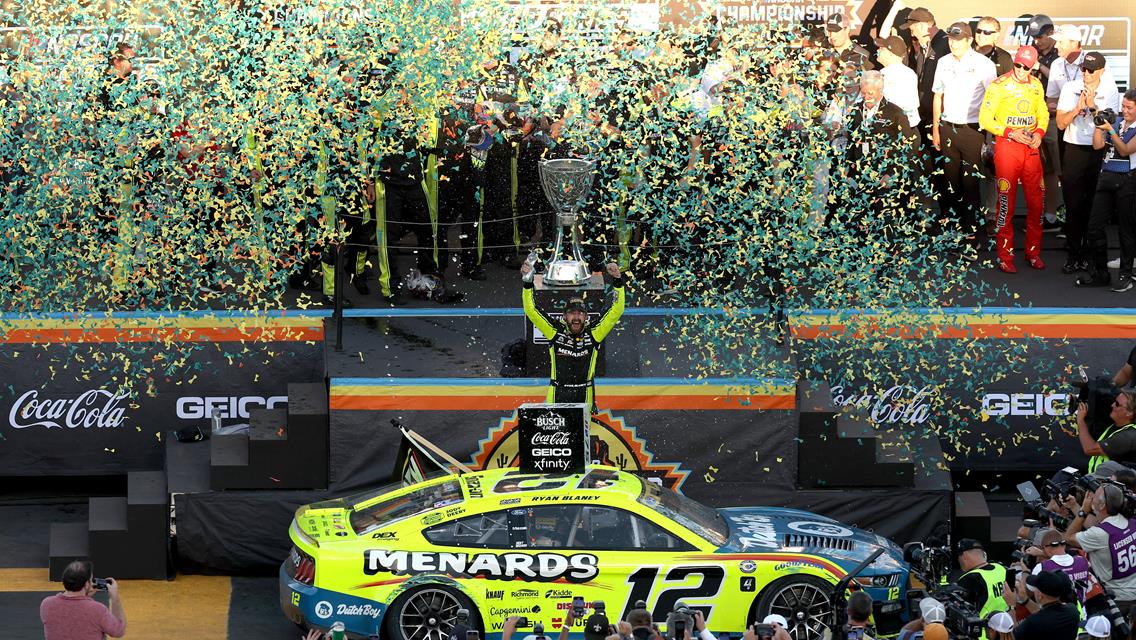 Fan favorite Ryan Blaney is celebrated Cup champion