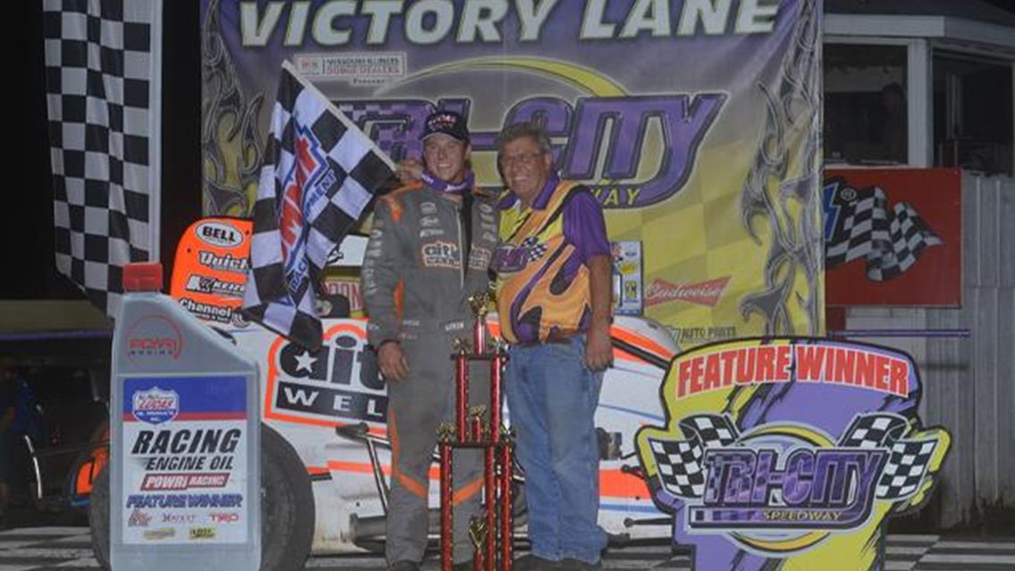 Garrett Aitken Gains First Career POWRi WAR Win at Tri-City Speedway