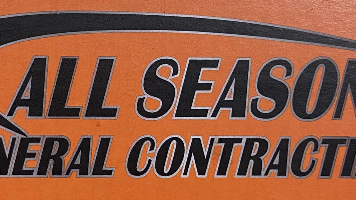 All Seasons General Contracting To Sponsor Sportsman Guaranteed Purse