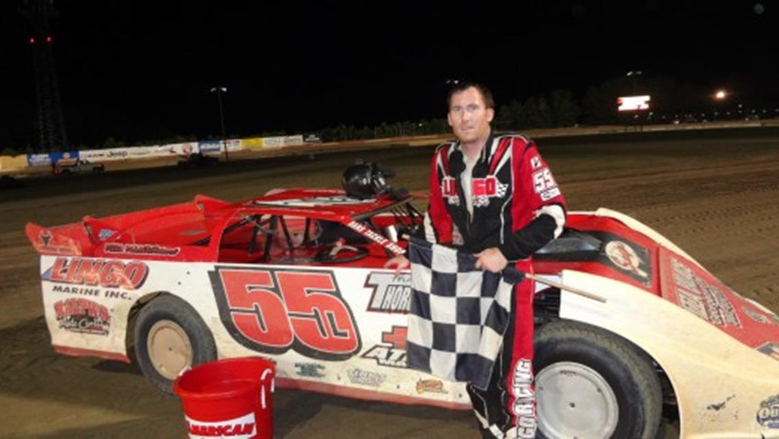 DONALD LINGO, JR. BLOWS ENGINE AND WINS FEATURE IN LATE MODELS