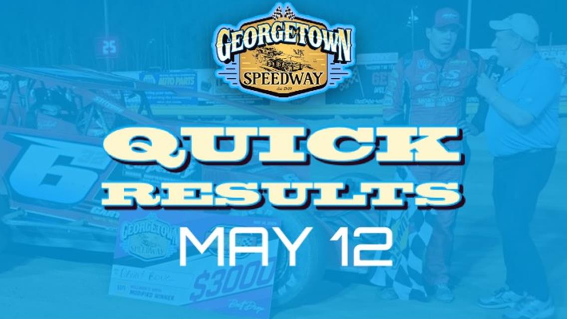 RESULTS SUMMARY â€“ GEORGETOWN SPEEDWAY FRIDAY, MAY 12, 2023
