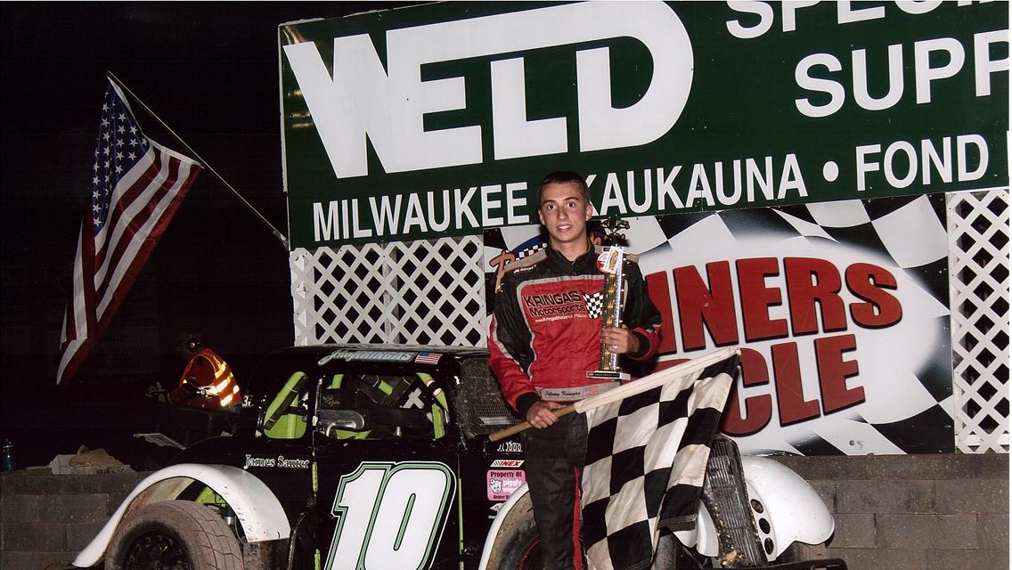 Johnny Kringas celebrates his 2nd victory of the 2015 Season