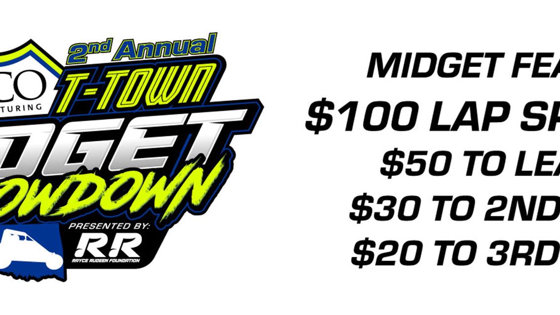 Lap Sponsors Open For Werco Manufacturing Town Midget Show Down Presented by Rayce Rudeen Foundation