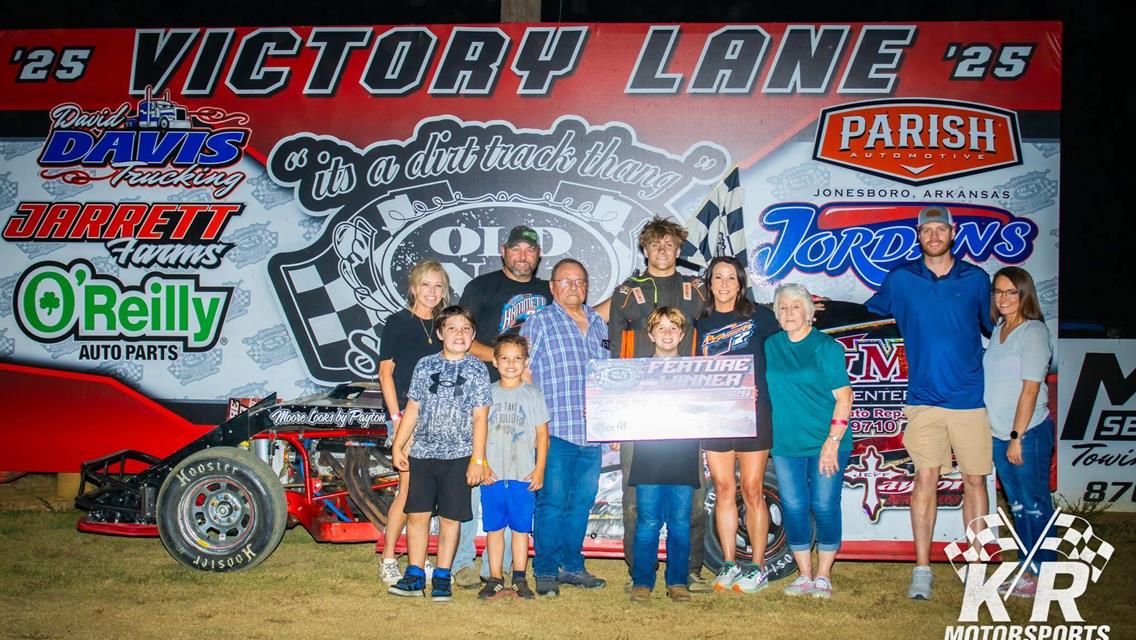 Grayson Moore drove to a Modified victory at Old No. 1 Speedway on Saturday, September 13.