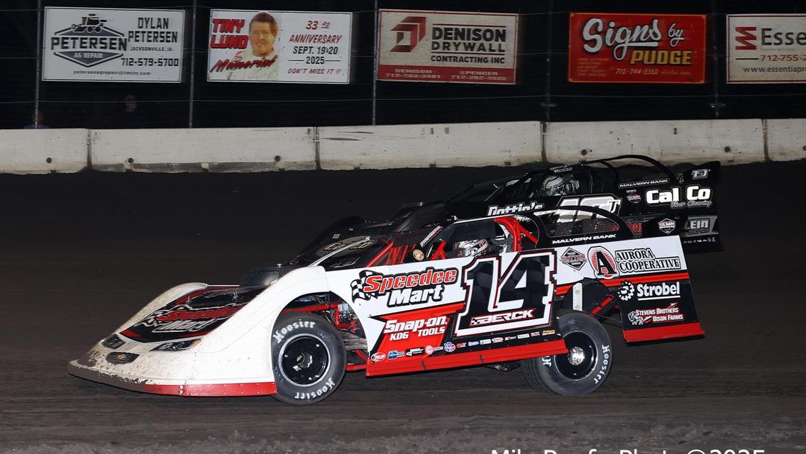 Shelby County Speedway (Harlan, IA) – Malvern Bank East Series – Rallen Zeitner Memorial – July 12th, 2025. (Mike Ruefer photo)